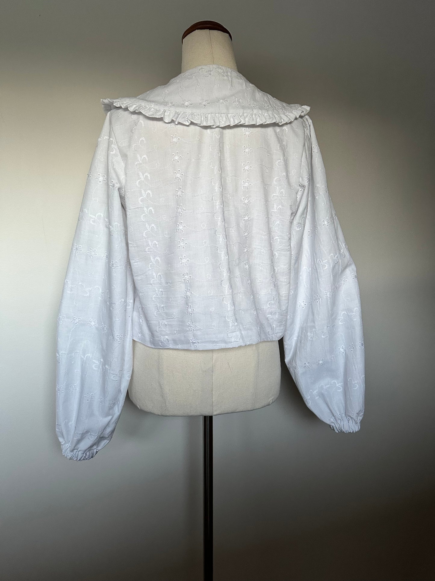 Handmade Embroidered Collared Tie Blouse (8-14)