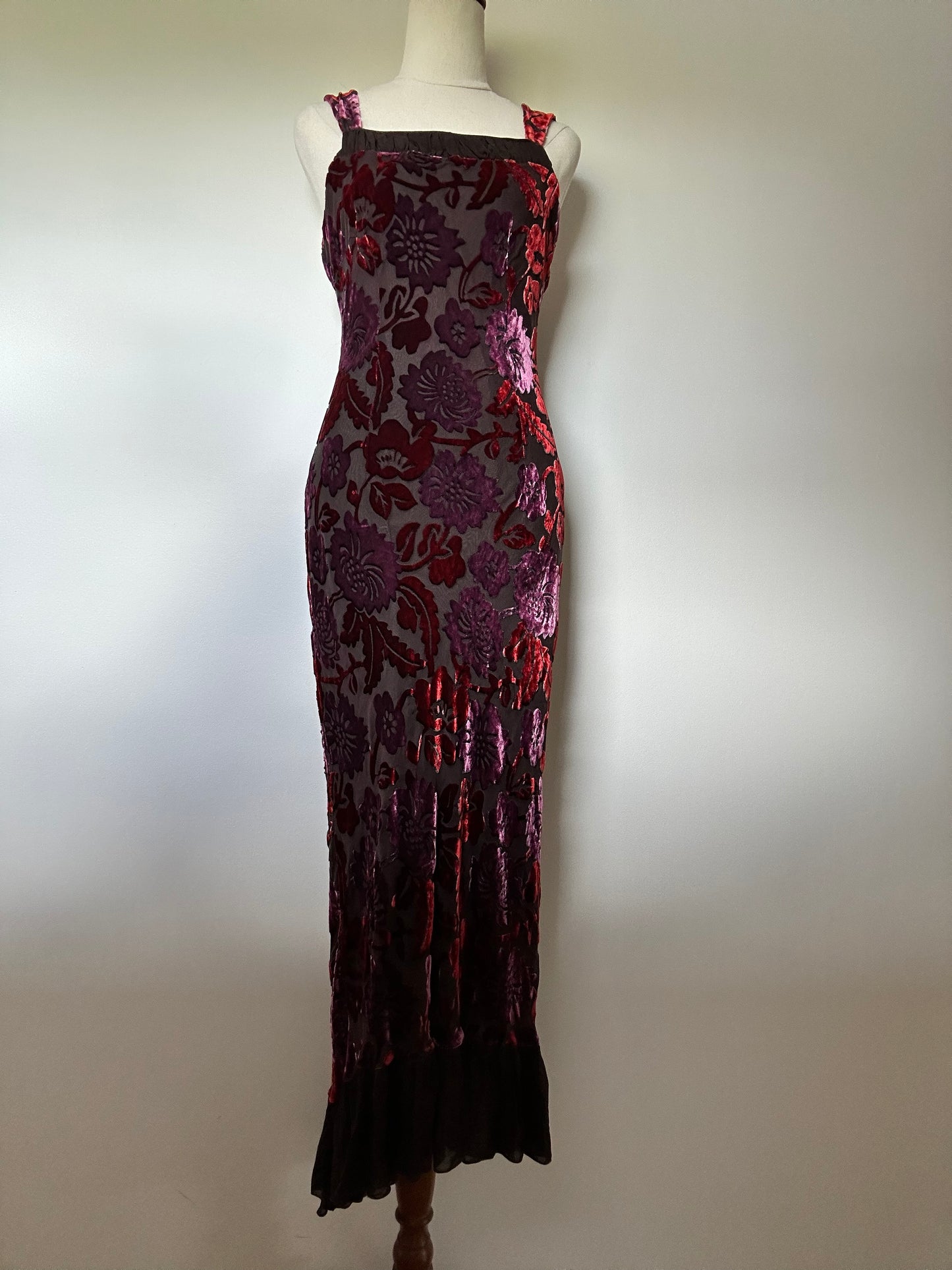 1990s Iridescent Velvet Dress (8-10)