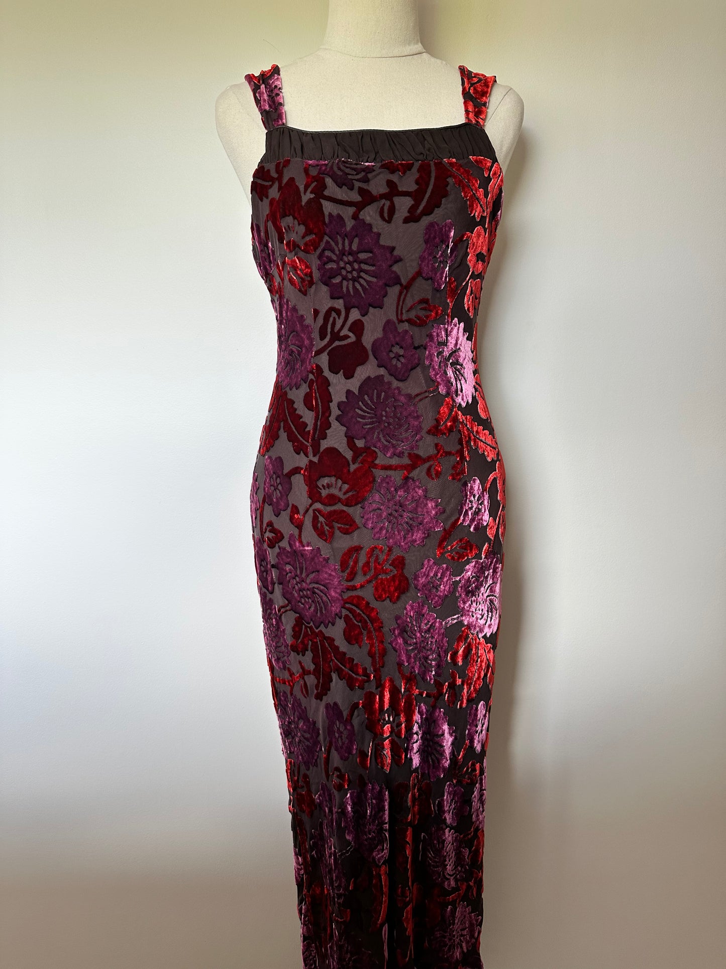 1990s Iridescent Velvet Dress (8-10)