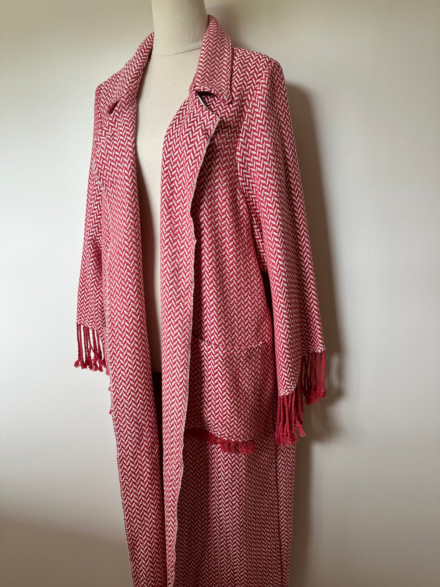 Cherry Herringbone Cotton Duster (8-16)