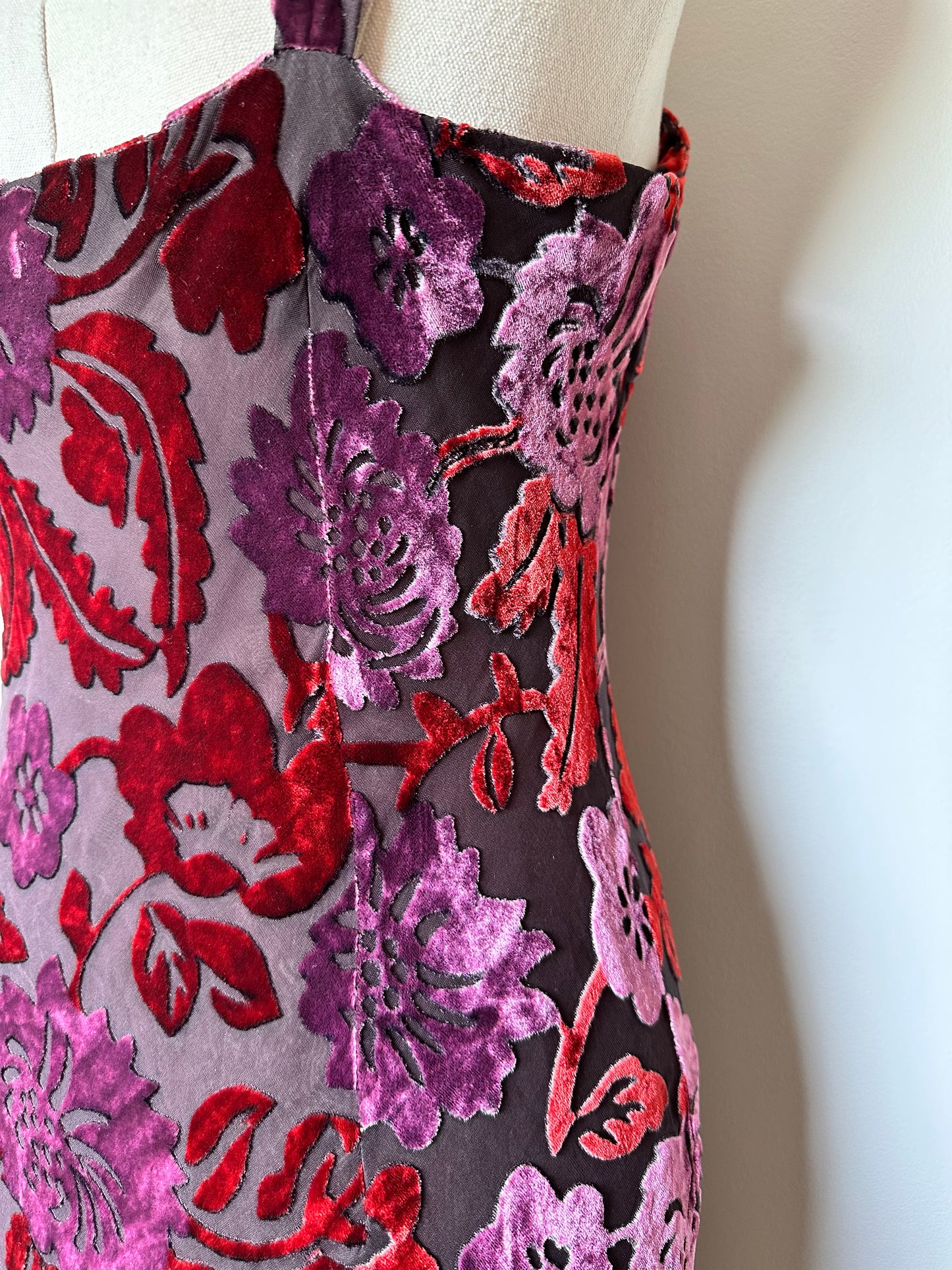 1990s Iridescent Velvet Dress (8-10)