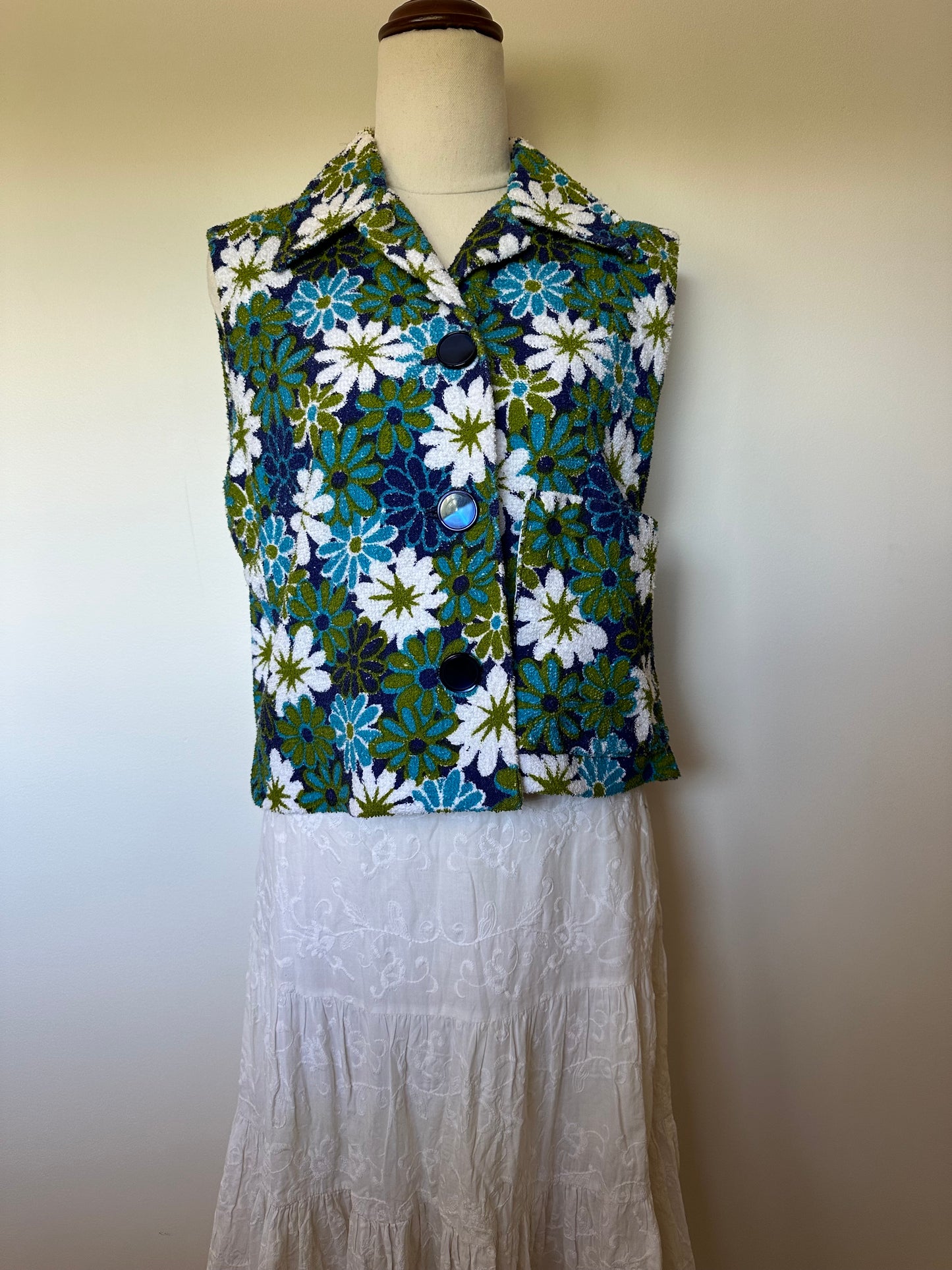 60s/70s Terry Cloth Upcycled Top (10-14)