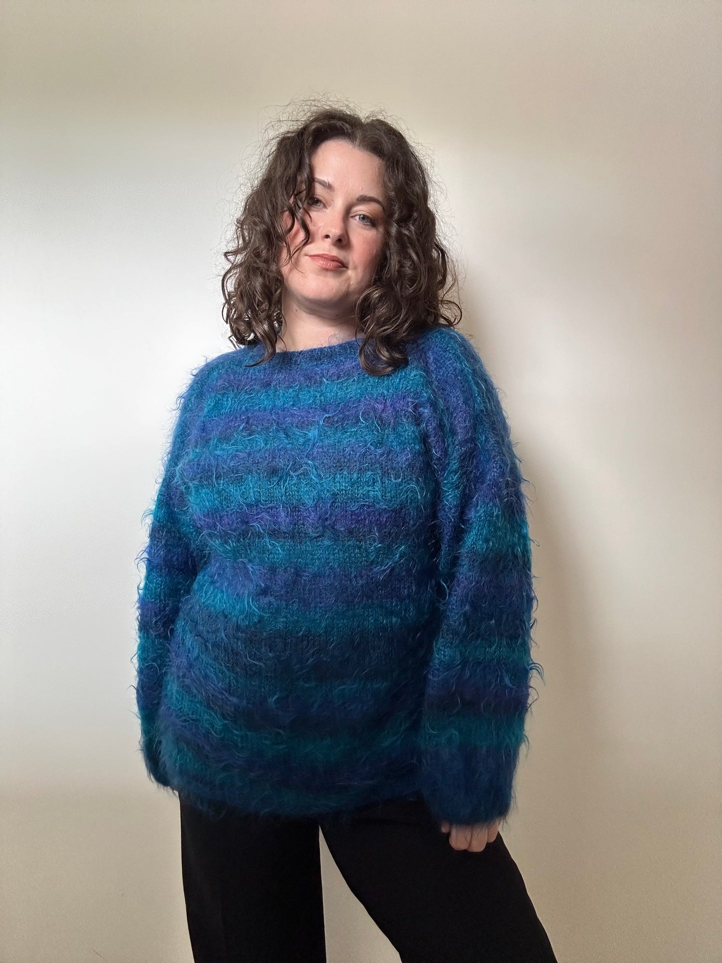 Vintage Handknitted Mohair Jumper (8-16)
