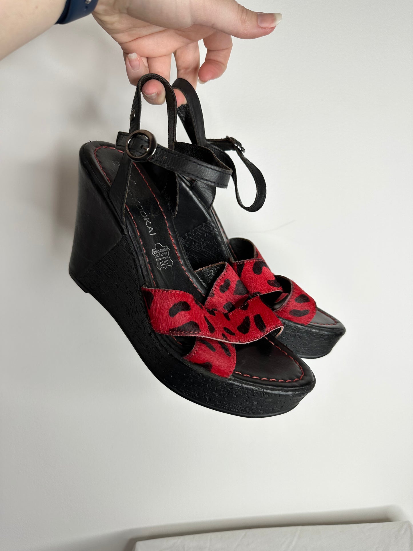 Y2K Leather Kookai Wedges (US 8/EU 39)