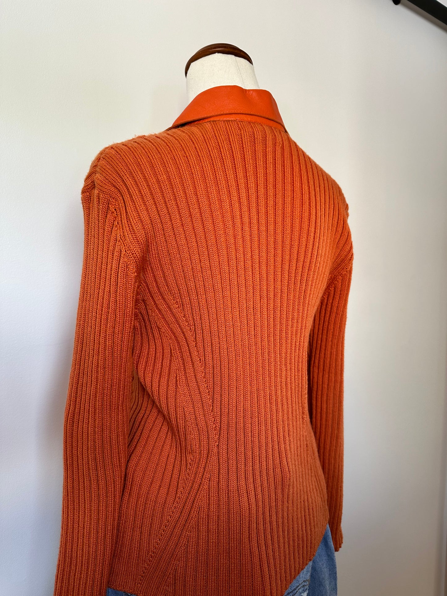 Vintage Wool and Leather Button Up (8-14)