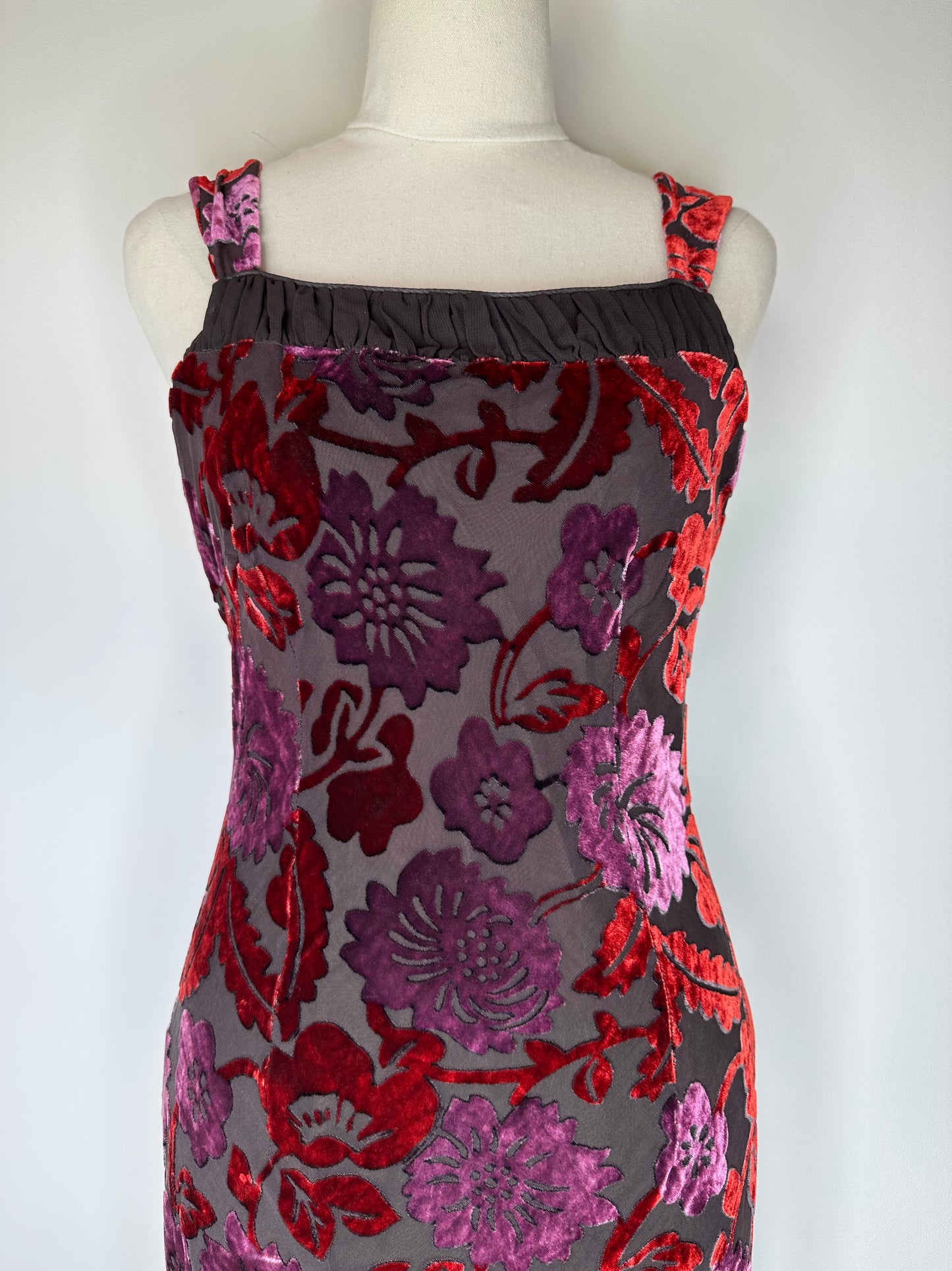 1990s Iridescent Velvet Dress (8-10)