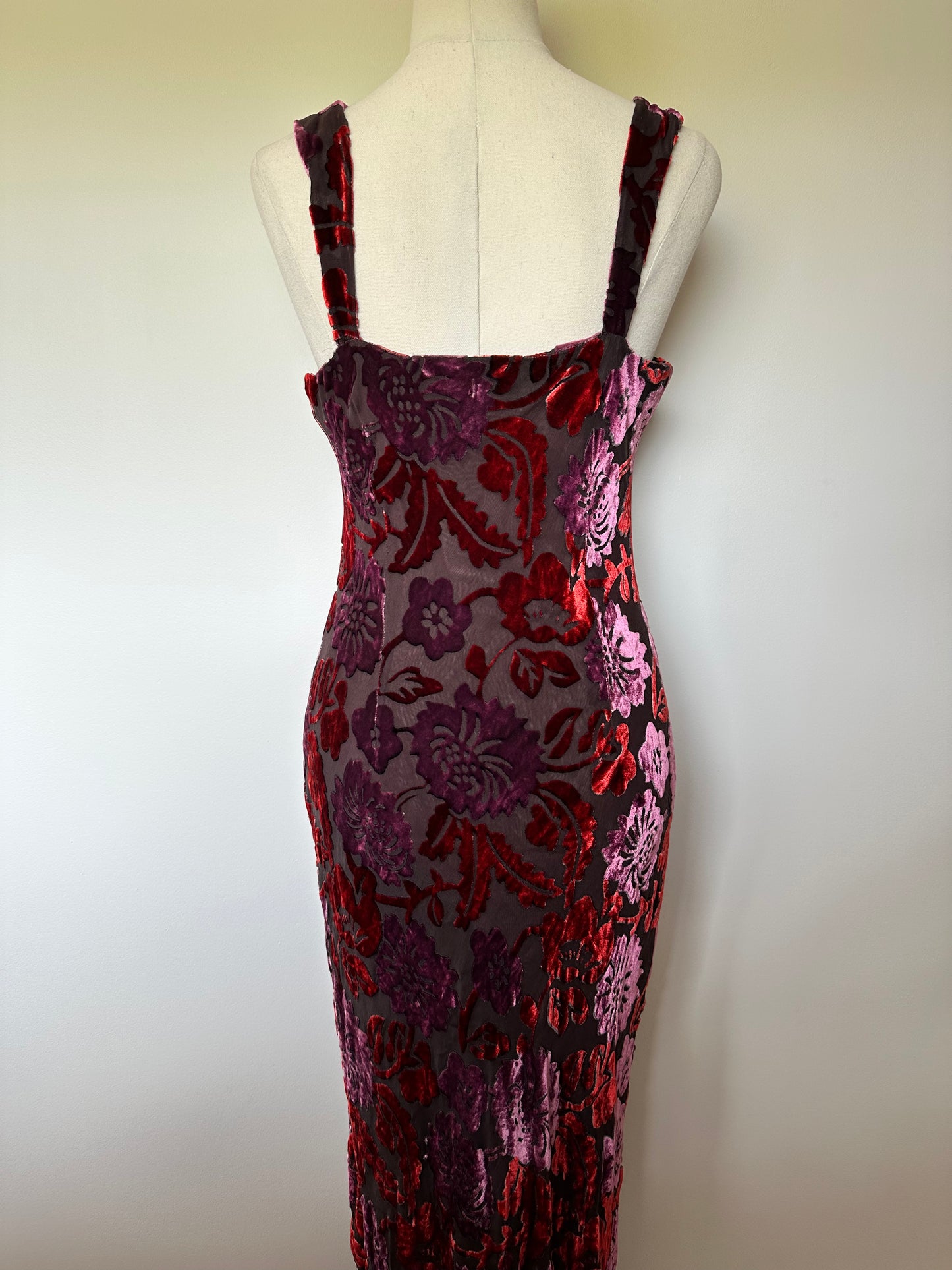 1990s Iridescent Velvet Dress (8-10)