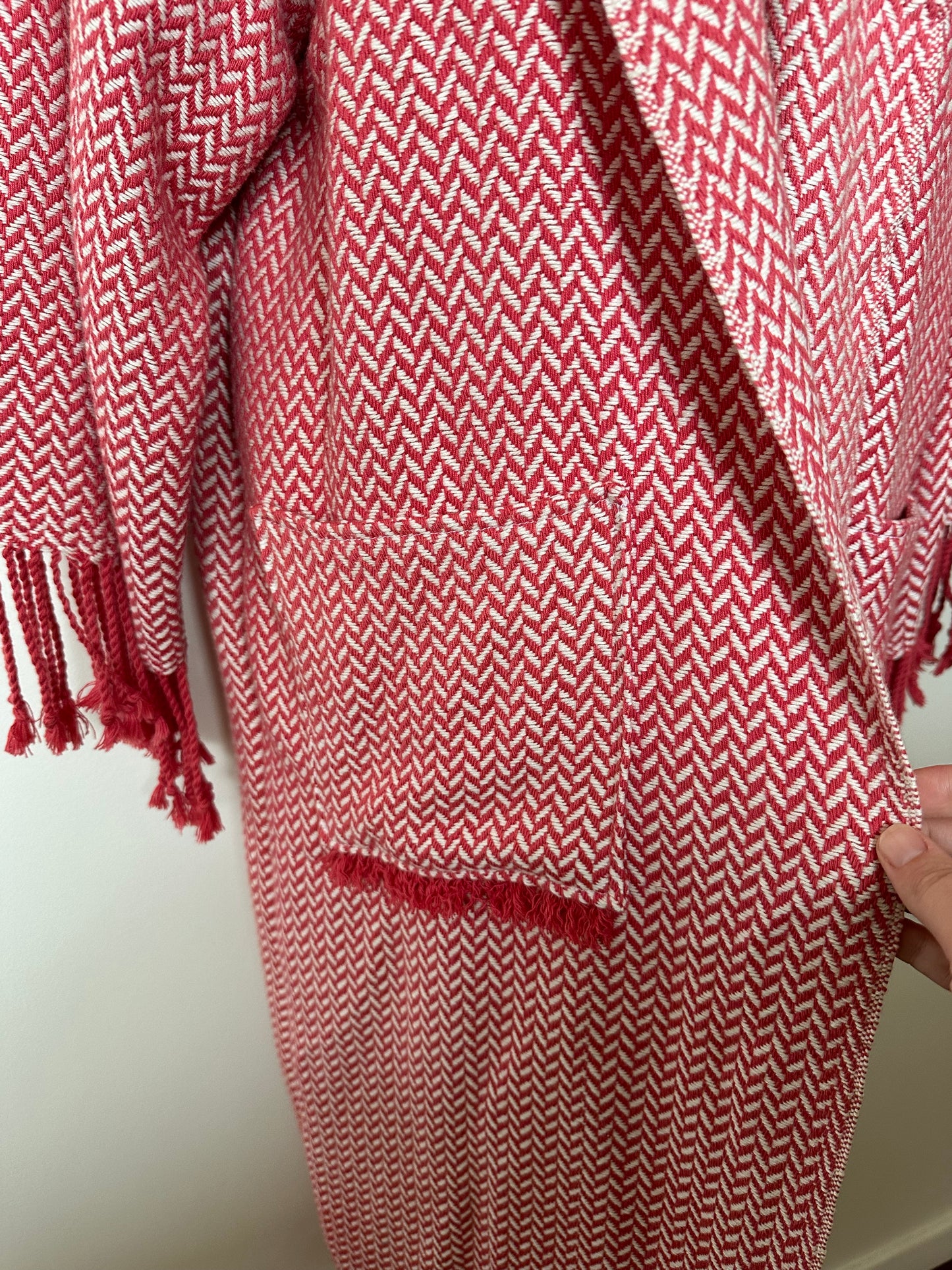 Cherry Herringbone Cotton Duster (8-16)