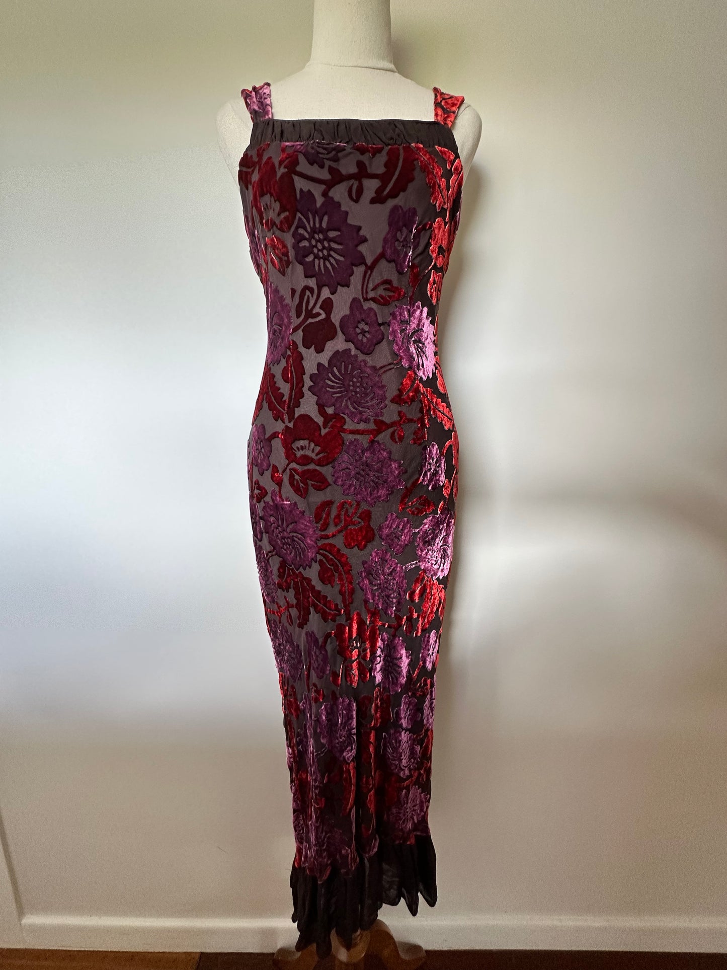 1990s Iridescent Velvet Dress (8-10)