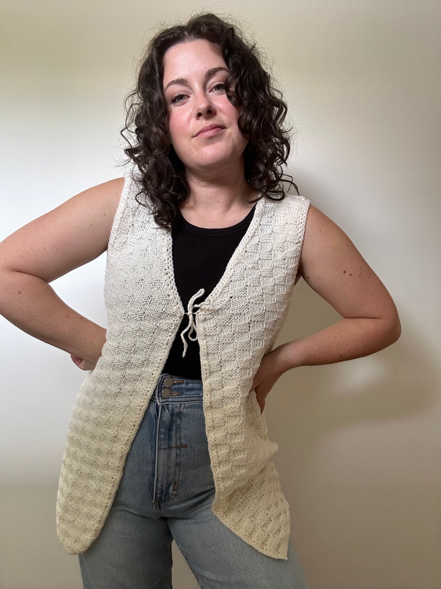1970s Handknitted Tie Vest (10-14)