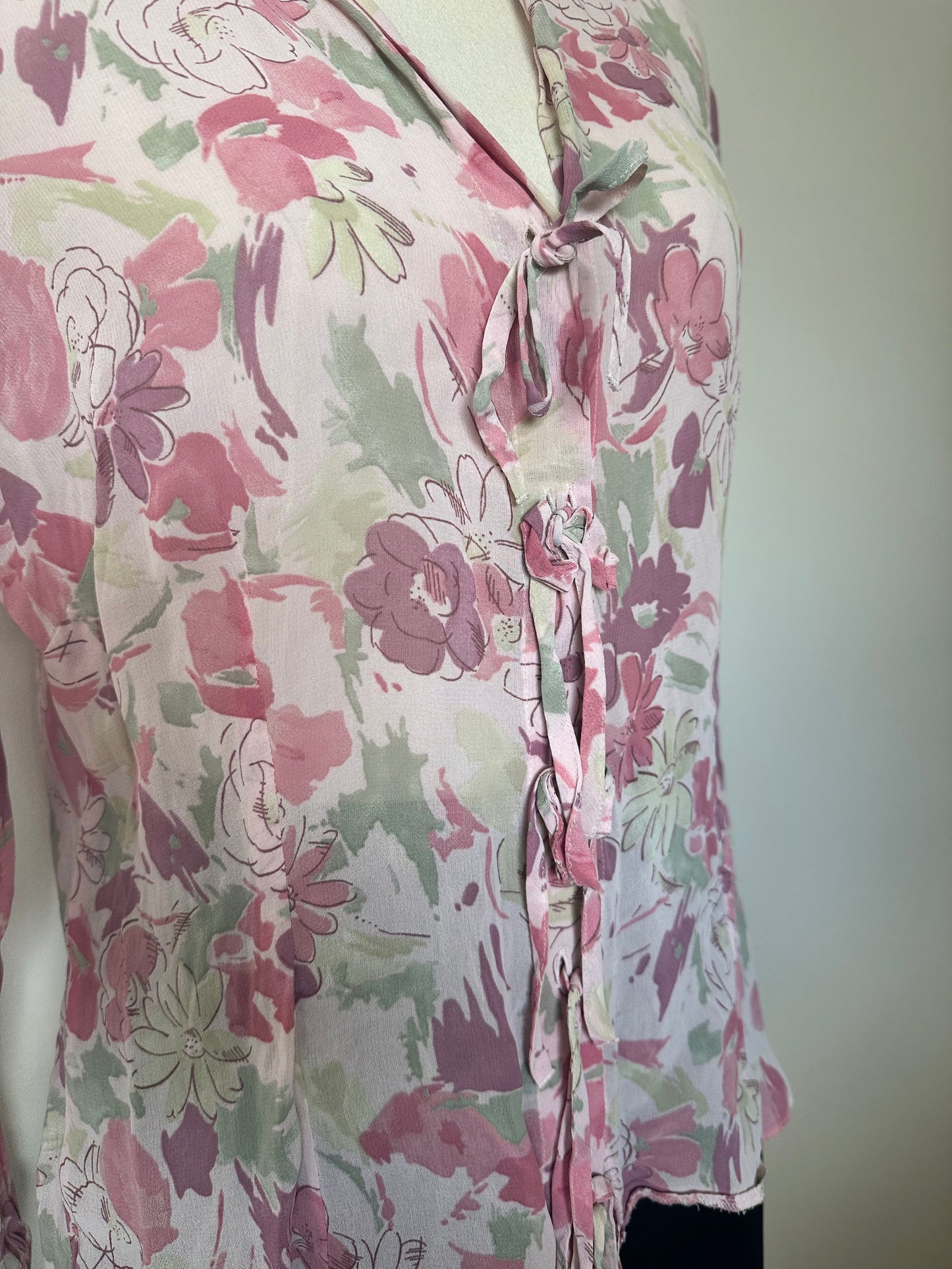 Floral Tie Blouse (8-10)