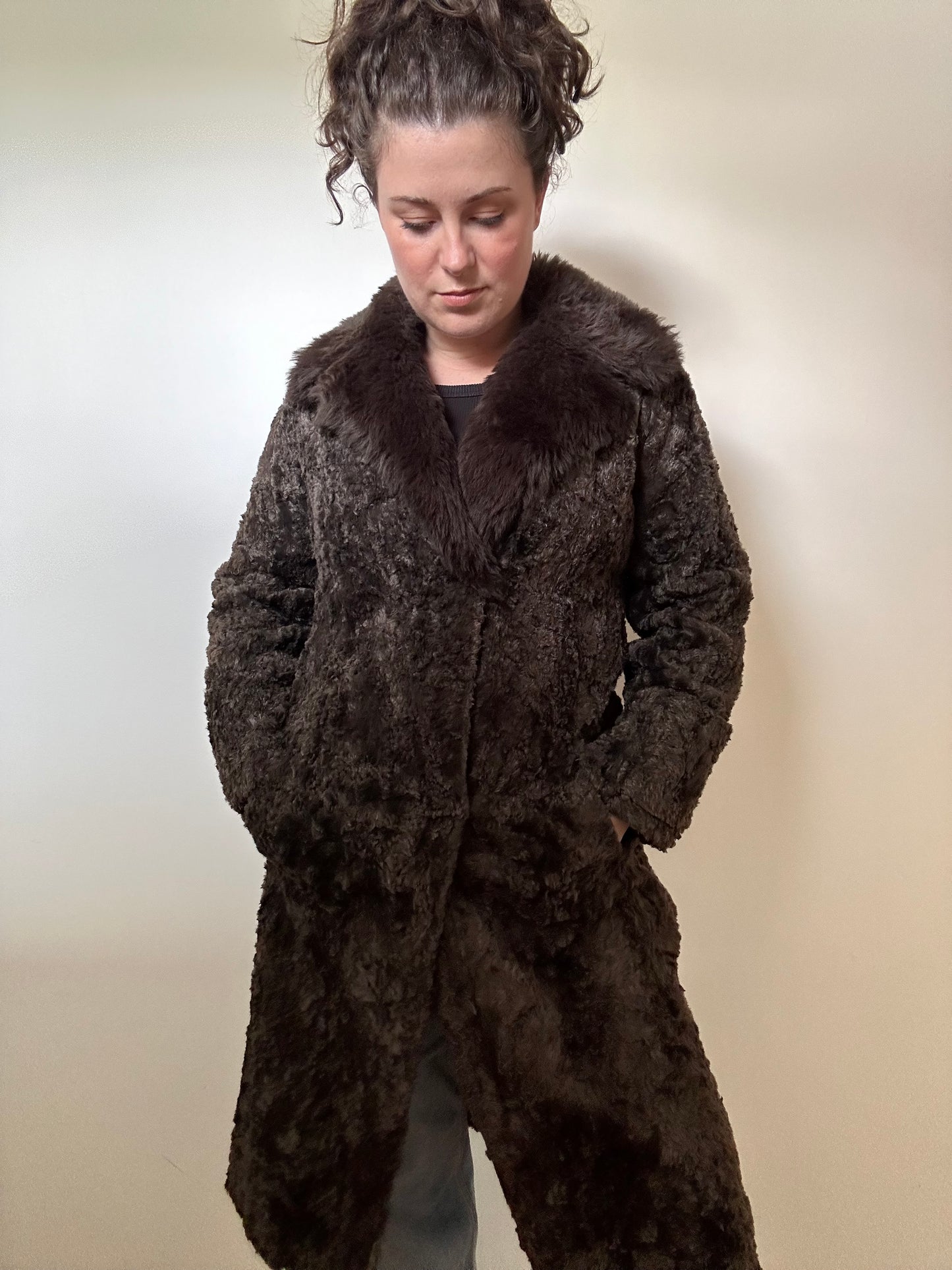 60s-70s Leonard Berg & Co. Ltd. Faux Fur Coat (8-14)