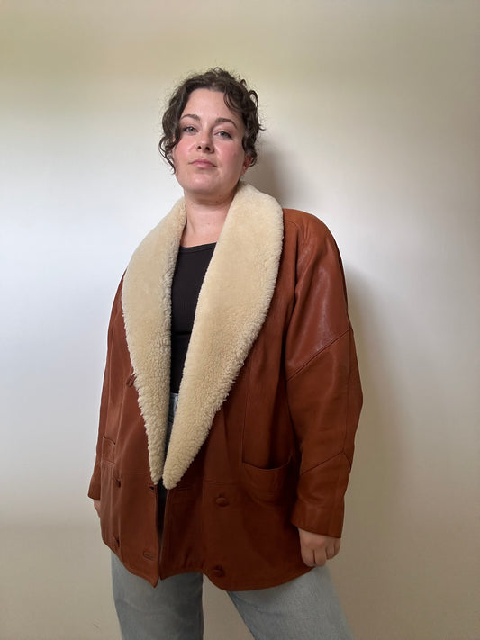 1980s Leather Jacket (10-14)