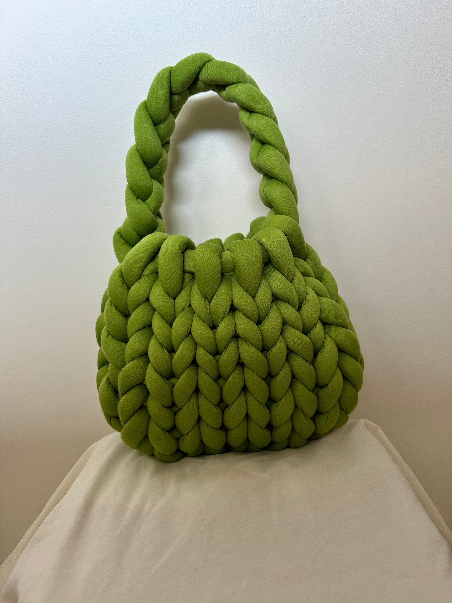 Chunky Handknitted Handbag (Green)
