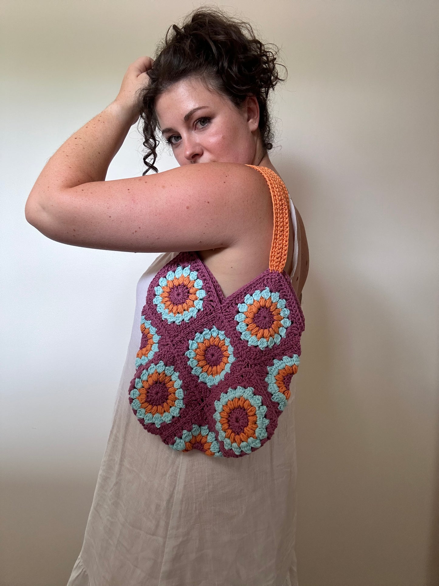 Handmade Sunflower Crochet Bag