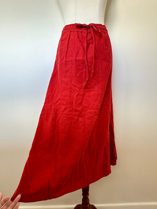 Vintage Linen Maxi Skirt (12/14)