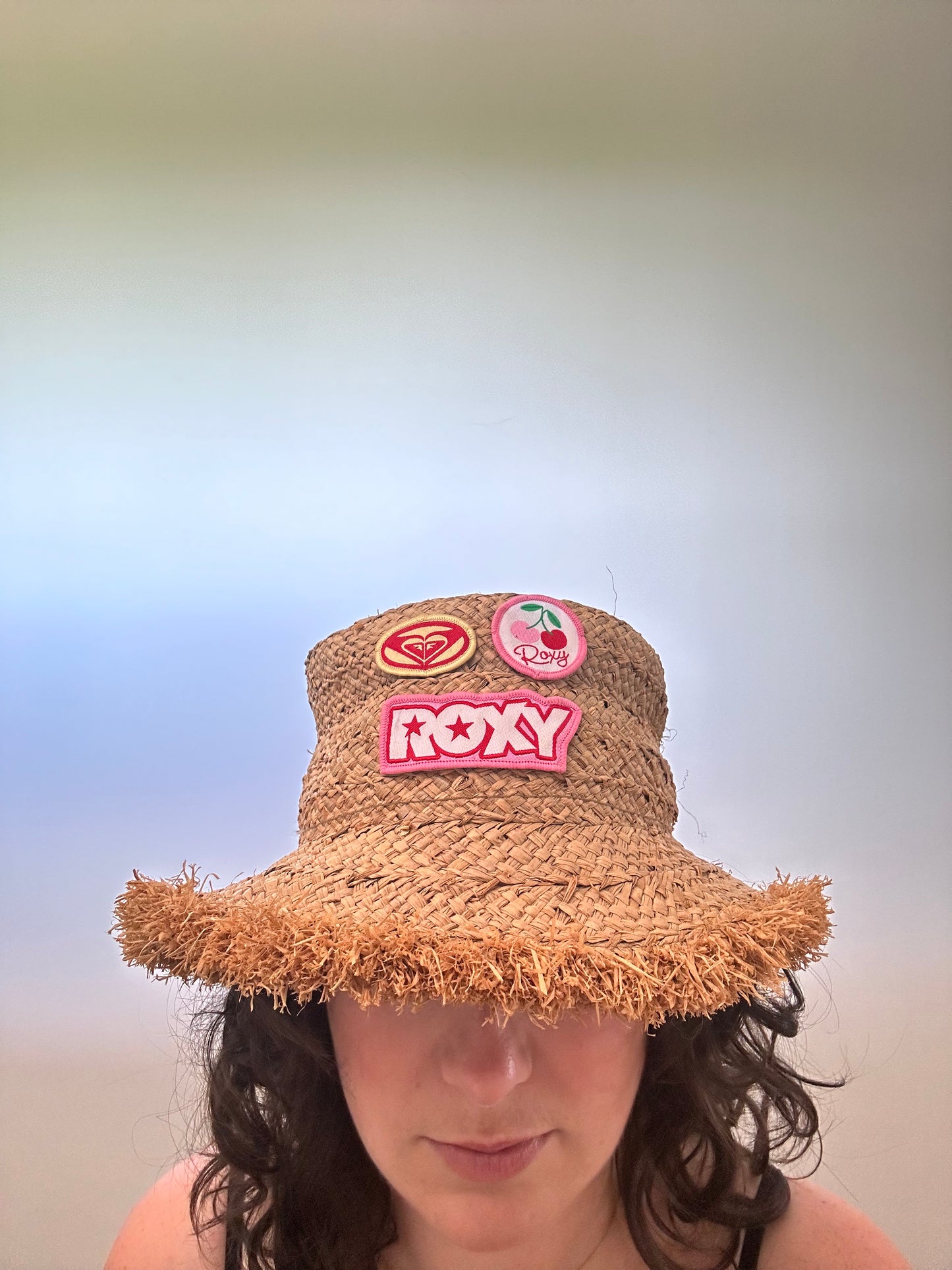 Y2K Roxy Straw Bucket Hat