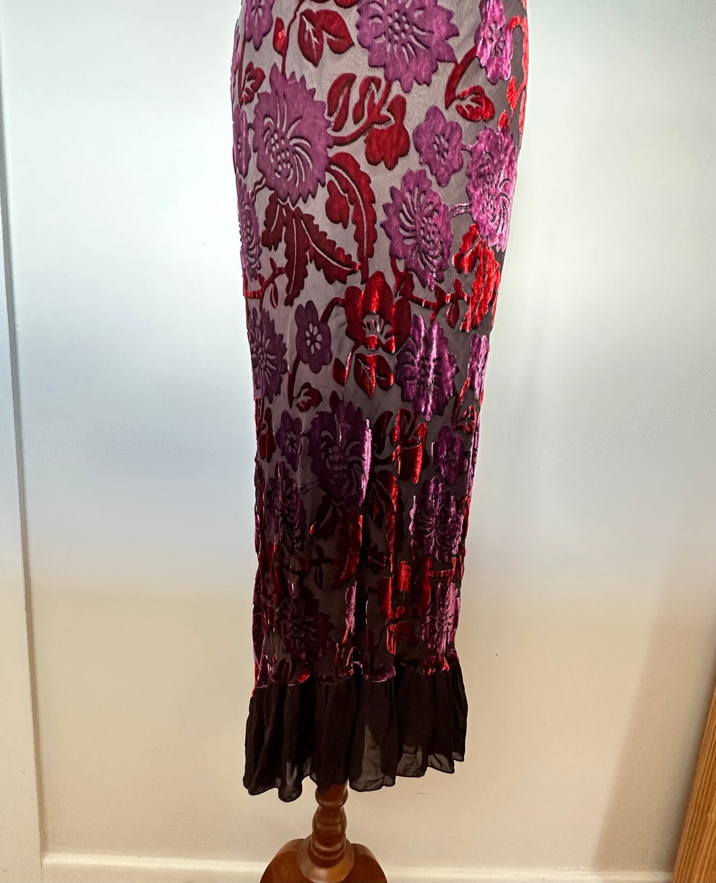 1990s Iridescent Velvet Dress (8-10)