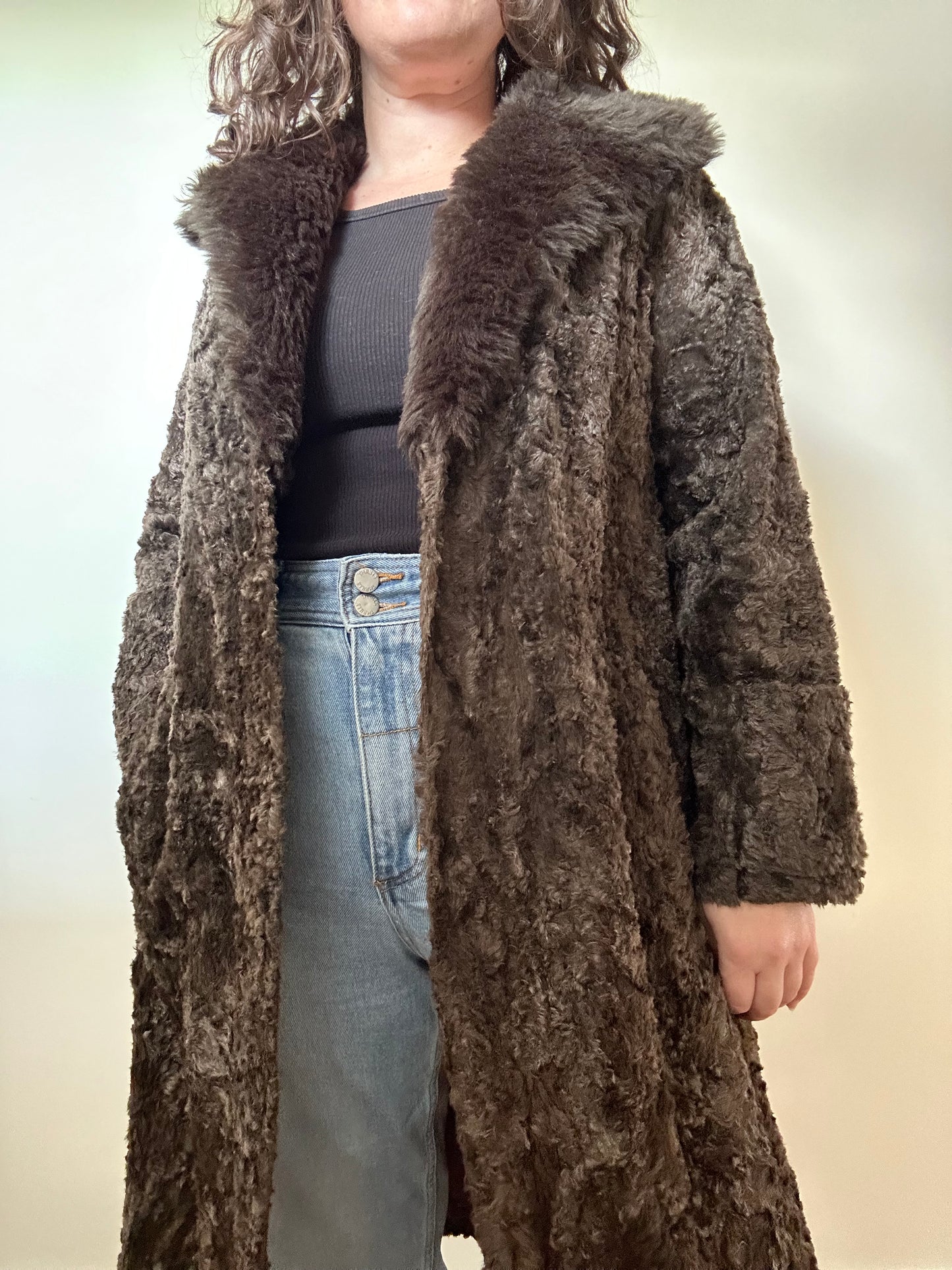 60s-70s Leonard Berg & Co. Ltd. Faux Fur Coat (8-14)