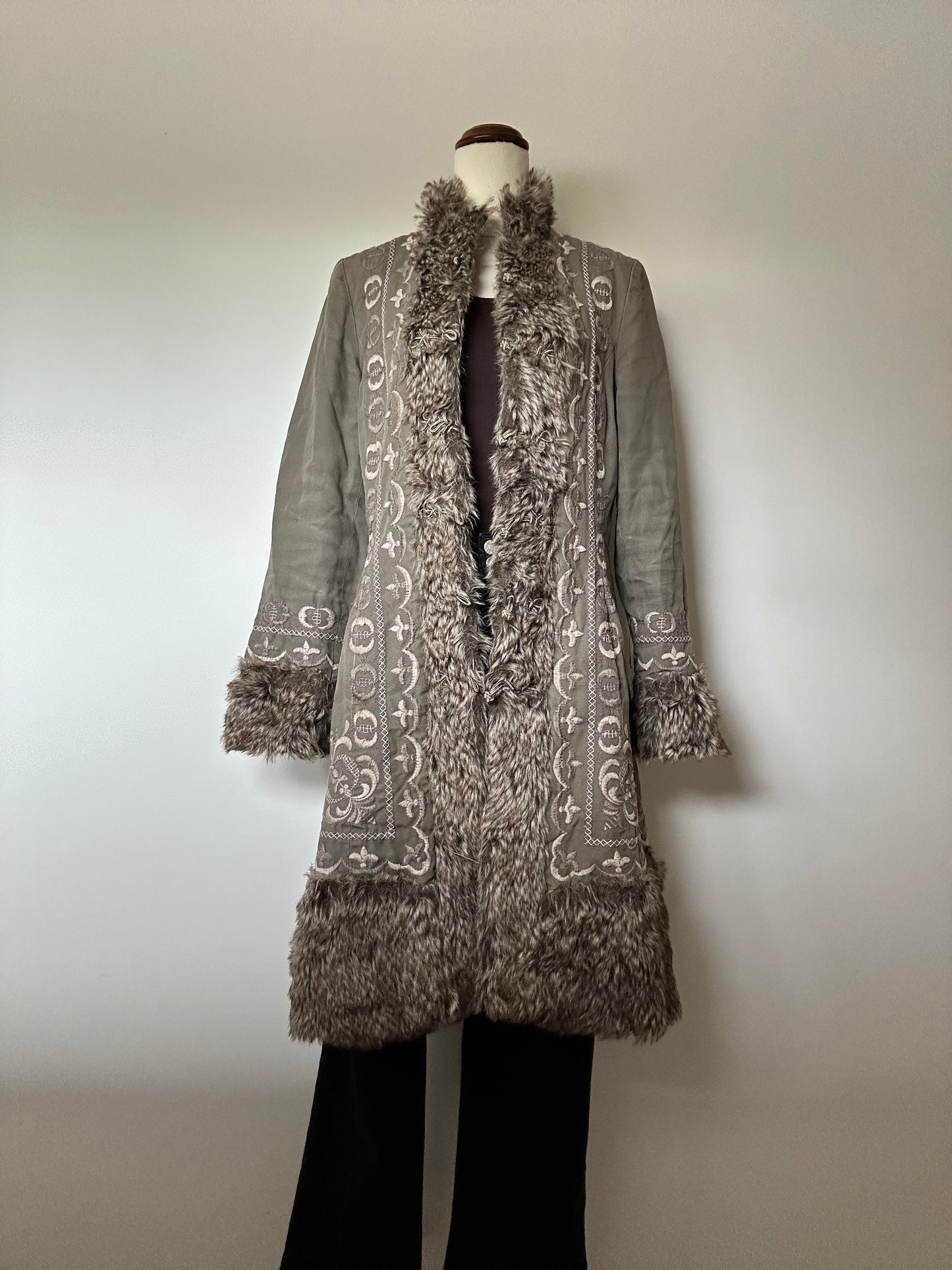 Embroidered Canvas 'Penny Lane' Coat (6-10)