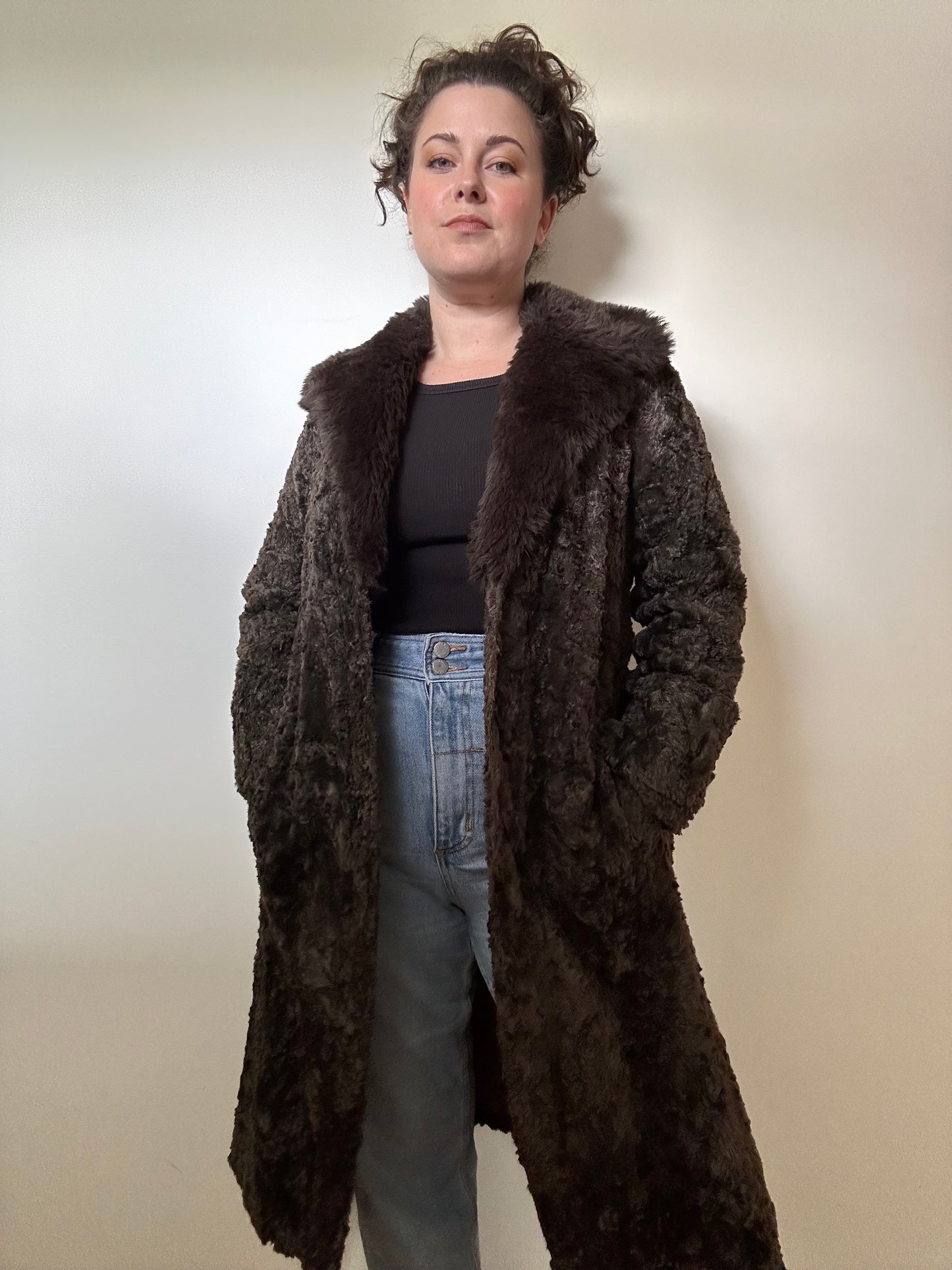 60s-70s Leonard Berg & Co. Ltd. Faux Fur Coat (8-14)