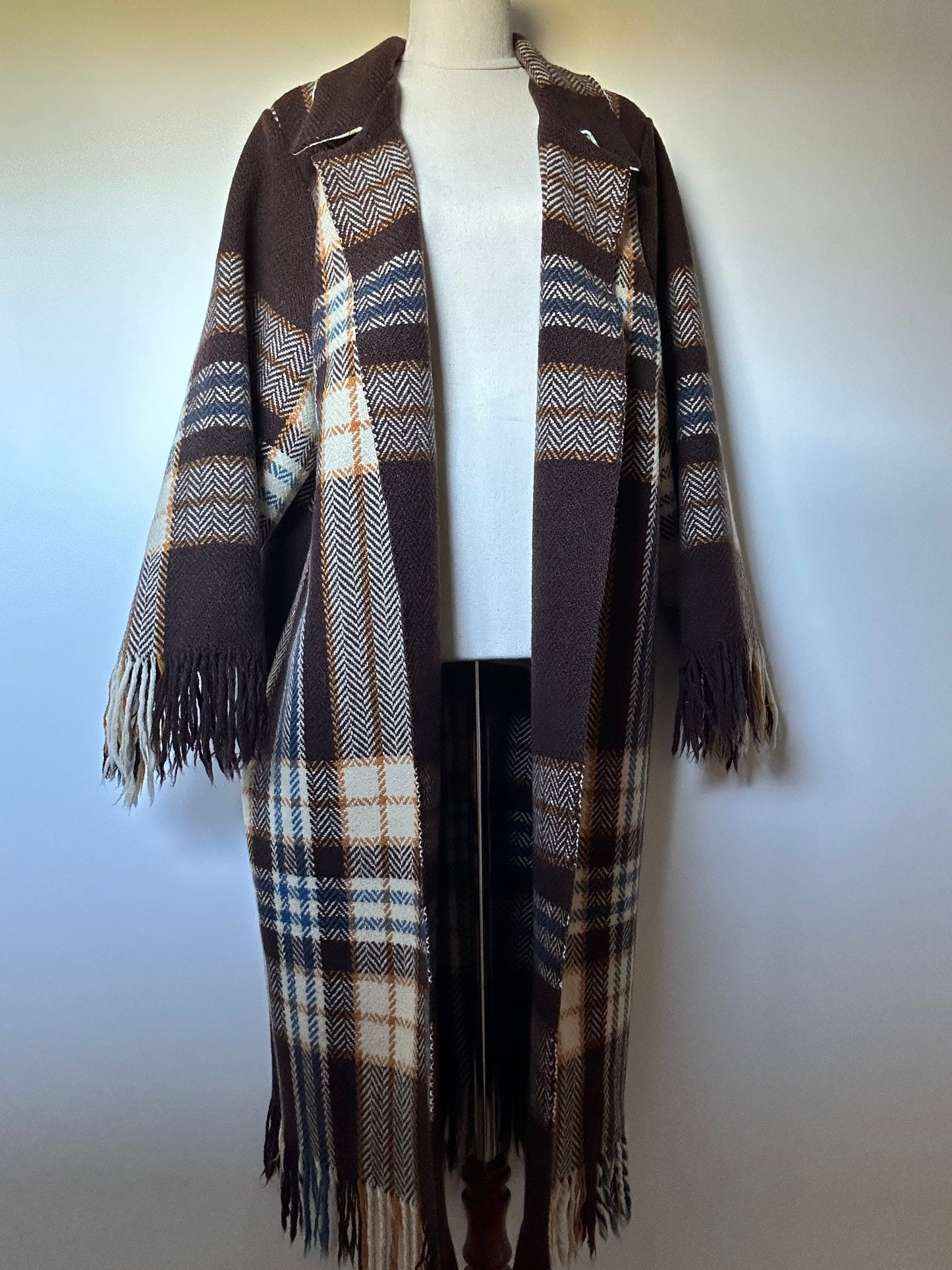 Tartan Fringe Wool Duster (8-16)