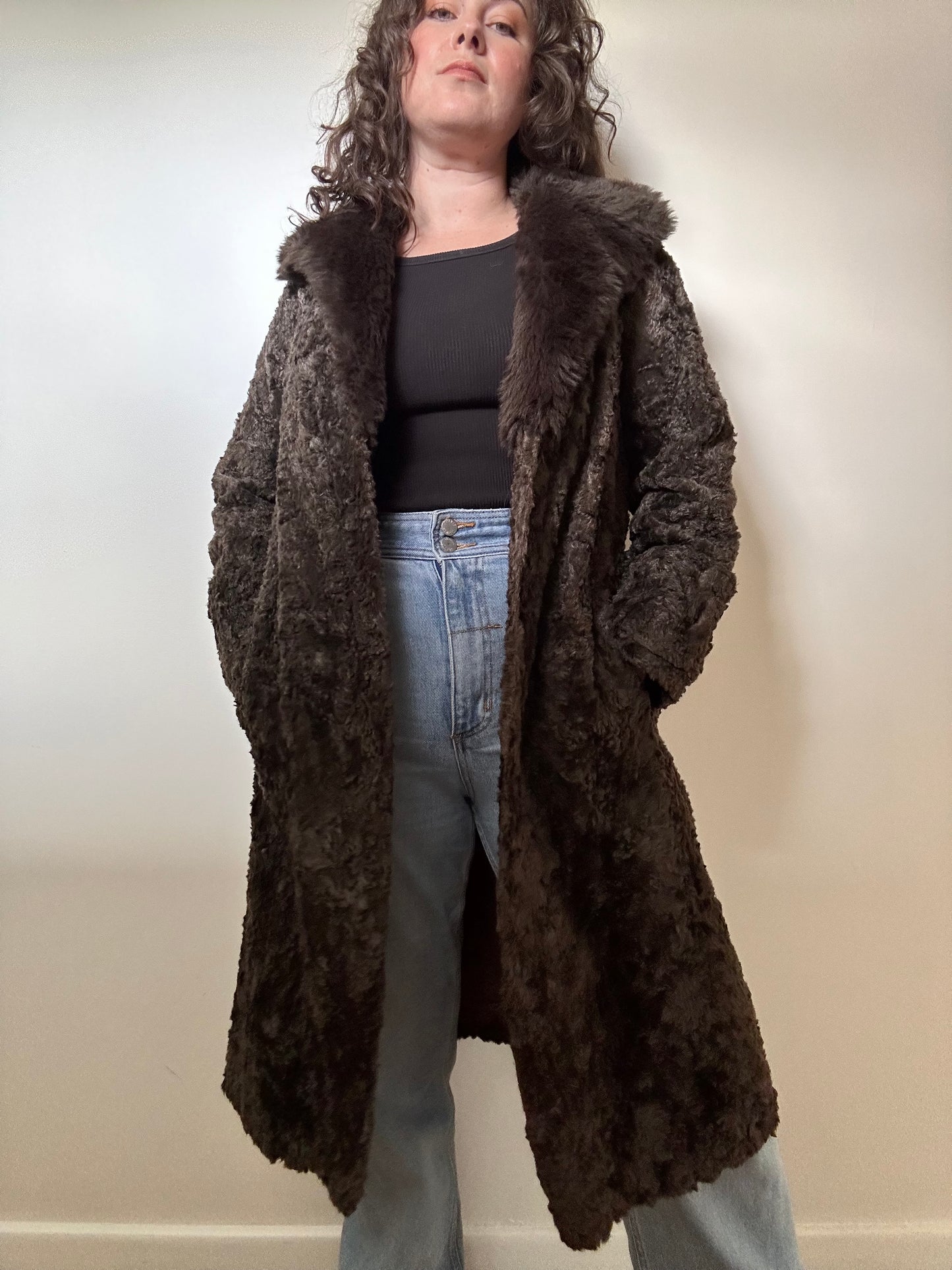 60s-70s Leonard Berg & Co. Ltd. Faux Fur Coat (8-14)