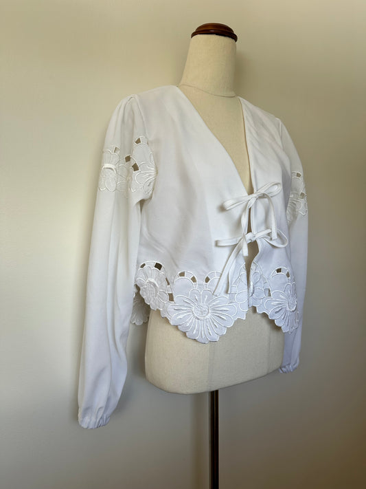 Embroidered Tie Blouse (8-12)