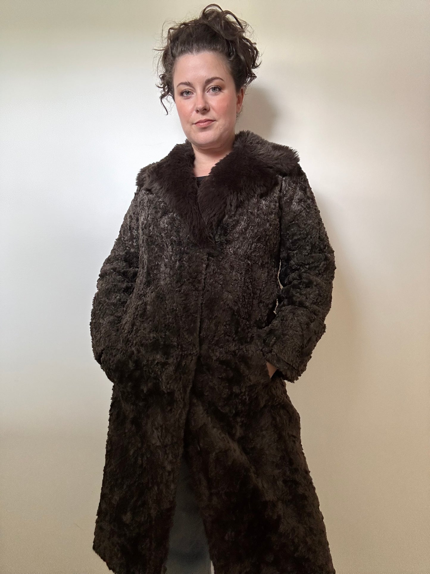 60s-70s Leonard Berg & Co. Ltd. Faux Fur Coat (8-14)