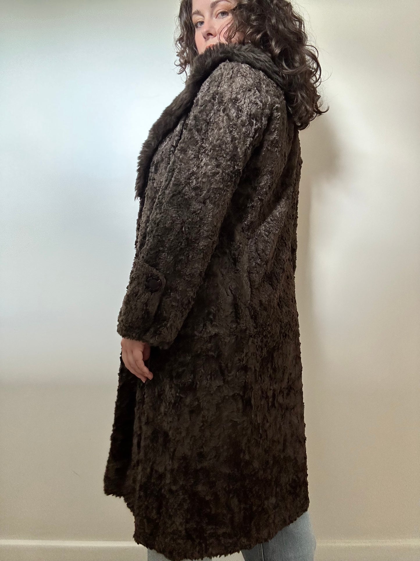 60s-70s Leonard Berg & Co. Ltd. Faux Fur Coat (8-14)