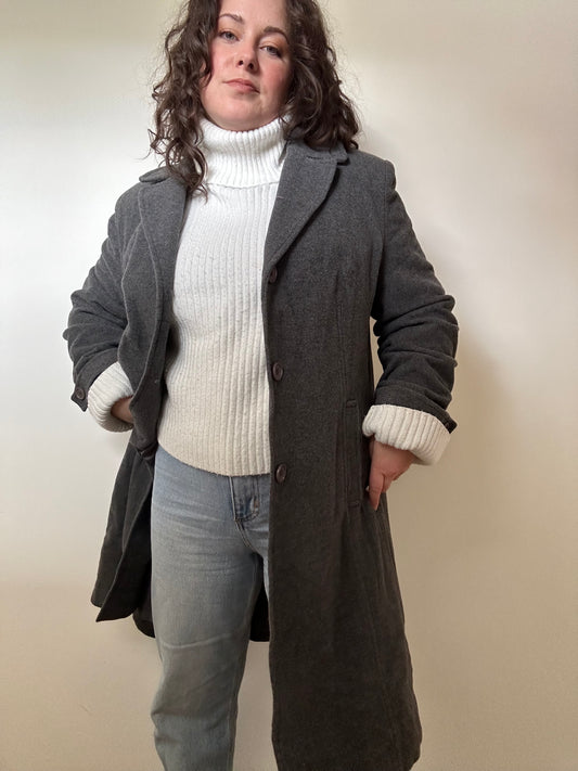 90s Virgo Wool Cashmere Coat (10-16)