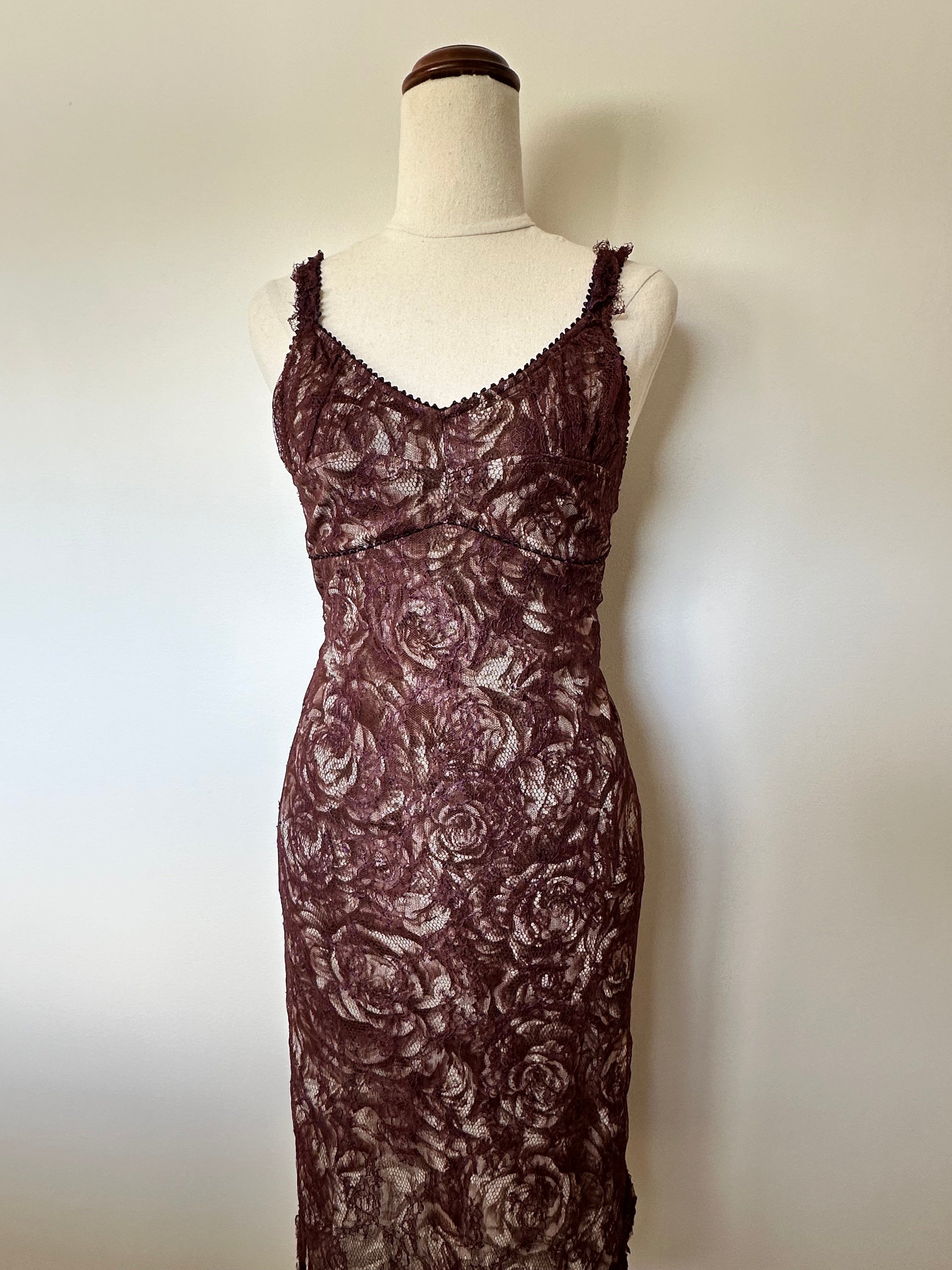 90s lace dress best sale