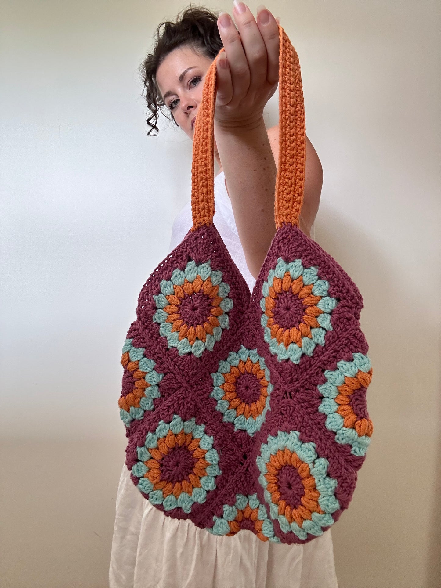 Handmade Sunflower Crochet Bag